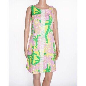 Lilly Pulitzer Flamingo Fan Dance shift dress size 2 like new